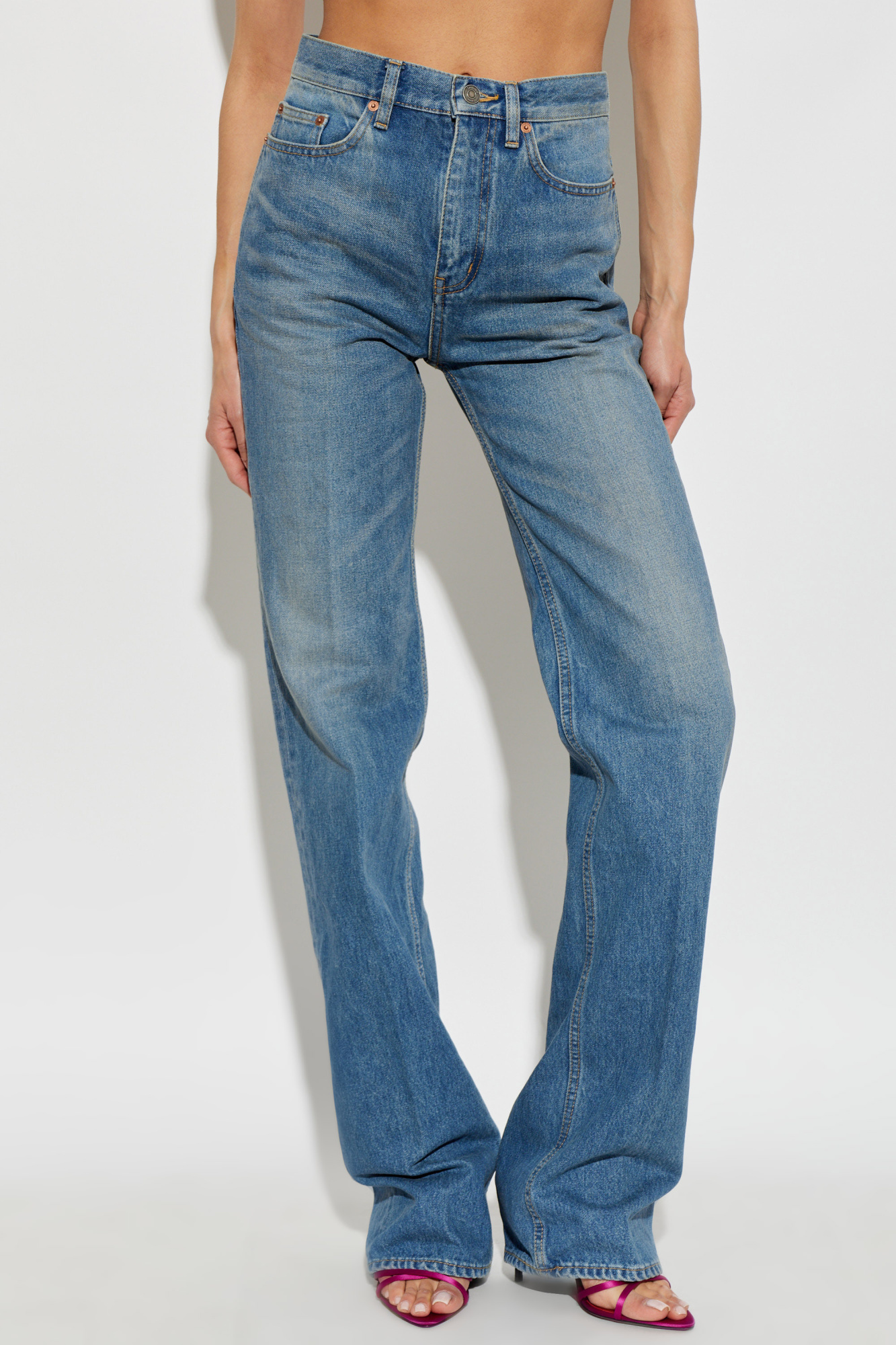 パンツ SAINT LAURENT PARIS straight denims Saint Laurent Straight leg jeans | Women's | Vitkac